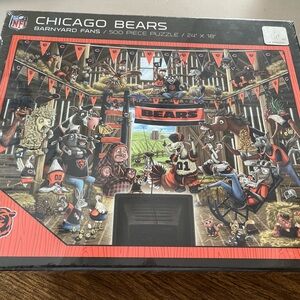 NFL Chicago Bears Barnyard Puzzle with Red and Black